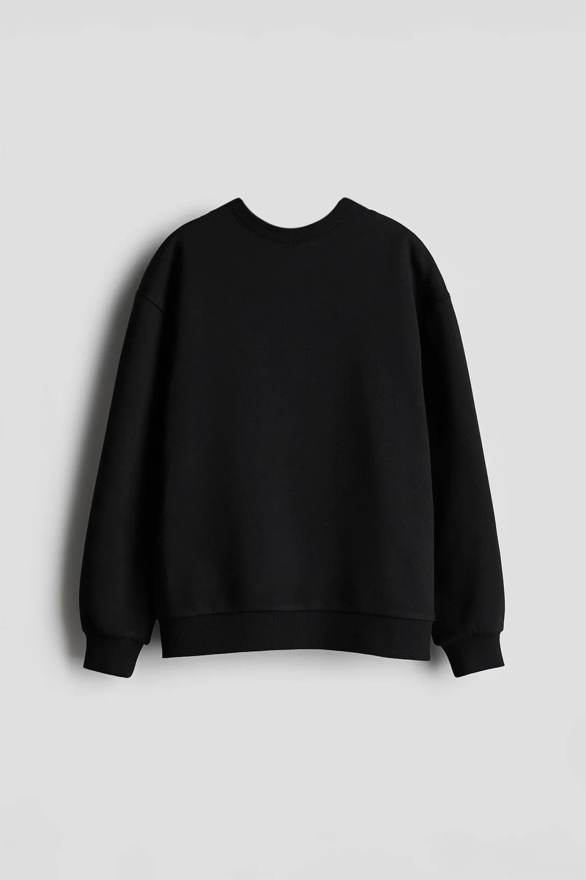 siyah kapşonsuz sweat